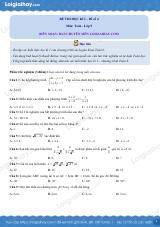 Đề thi học kì 1 Toán 9 - Đề số 4